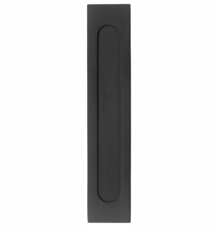 Verticale brievenbusklep mat zwart  (32,5x6,5cm)