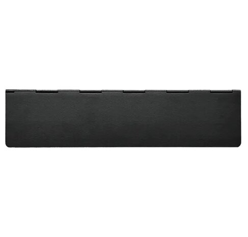 Mat zwarte tochtklep rechthoek RVS (32,9x8cm)