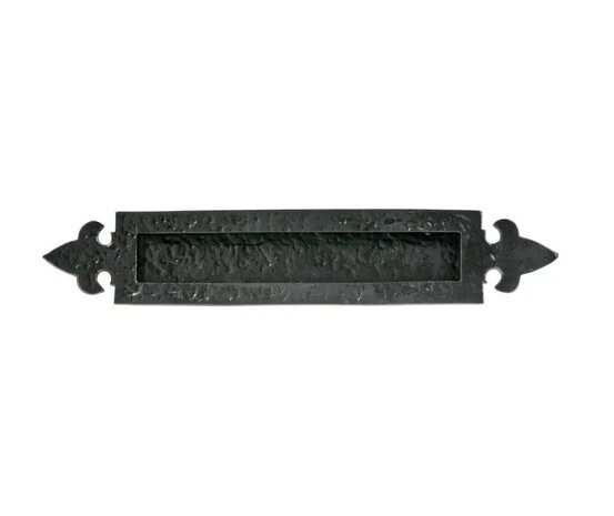 Zwarte brievenbusklep antiek smeedijzer (29x7,6cm)