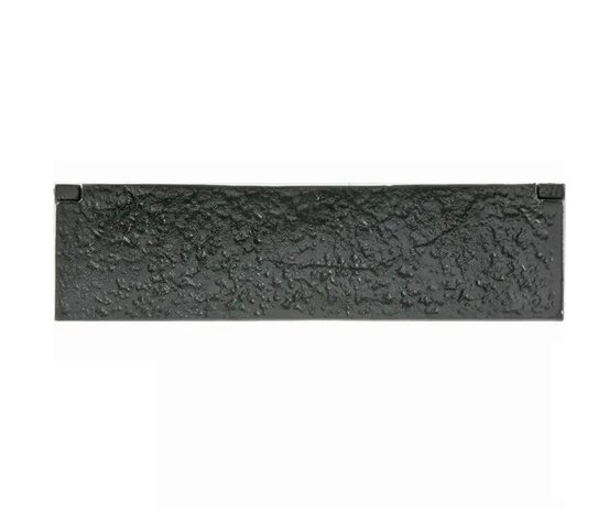 Mat zwarte tochtklep rechthoek antiek smeedijzer (28,8x8cm)