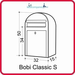 brievenbus Bobi Classic S bordeauxrood RAL 3005