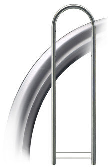 Brievenbus Bobi Duo donkerrood RAL 3005 + statief round RVS