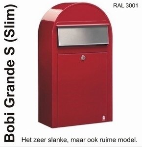Brievenbus Bobi Grande S rood + statief round rood