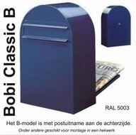 brievenbus bobi classic b donkerblauw met rvs statief