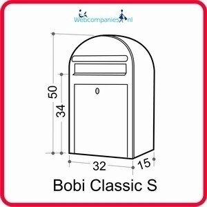 brievenbus Bobi Classic S 7016 met statief rvs