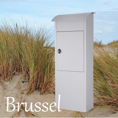 Brievenbus Brussel mat wit RAL 9016