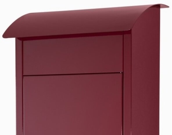 Brievenbus Brussel mat bordeaux rood (RAL 3005)