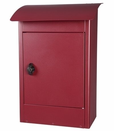 Grote brievenbus Zandvoort bordeaux rood mat - incl. RVS statief