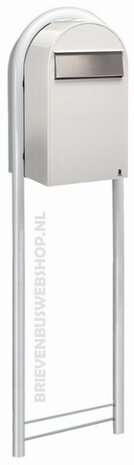 Brievenbus Bobi Grande B wit + statief round wit