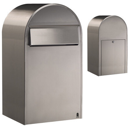 Brievenbus Bobi Grande B RVS + statief round RVS