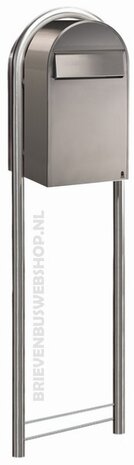 Brievenbus Bobi Grande B RVS + statief round RVS