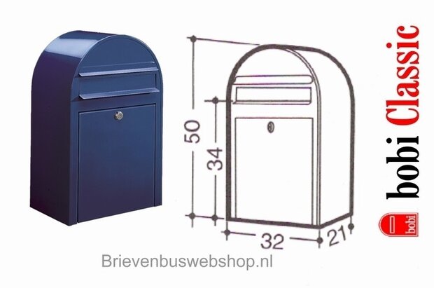 brievenbus bobi classic donkerblauw