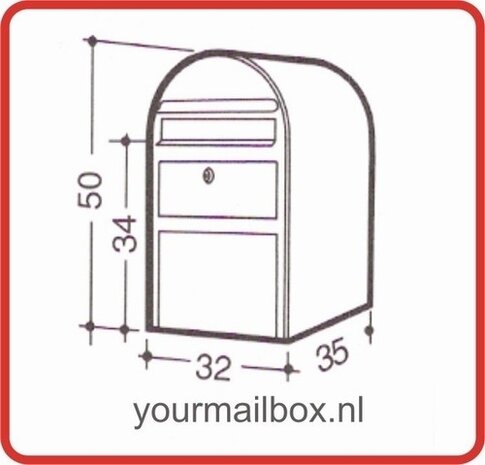 Brievenbus Bobi Swiss RVS + statief round RVS