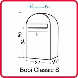 Nieuw!  Bobi Classic S  donkergrijs RAL 7016 met RVS klep