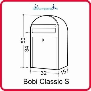 brievenbus Bobi Classic S   structuurzwart RAL 9005