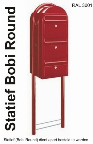 Brievenbus Bobi Trio rood RAL 3001