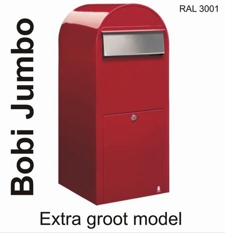 Brievenbus Bobi Jumbo helderrood RAL 3001