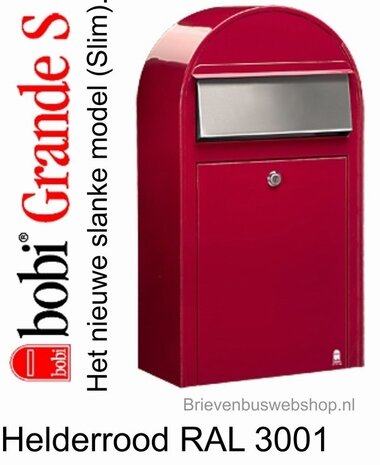 Brievenbus Bobi Grande S rood RAL 3001