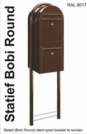 Brievenbus Bobi Duo donkerbruin