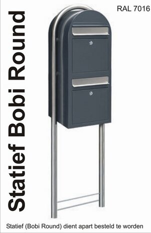 Brievenbus Bobi Duo donkergrijs