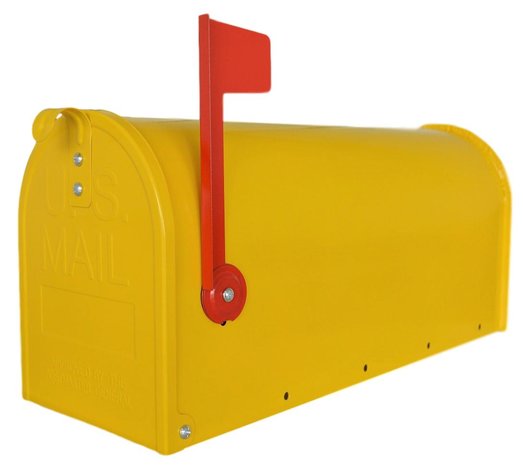 US mailbox geel