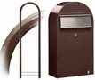 Brievenbus Bobi Grande S bruin + statief round bruin