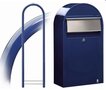 Brievenbus Bobi Grande S blauw  + statief round blauw
