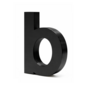 Huisnummer toevoeging 3D zwart mat - letter b