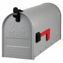 US Mailbox / Amerikaanse brievenbus grijs staal 