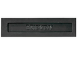 Antiek zwarte brievenbusklep: BRIEVEN (32,8x8,2cm)