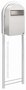 Brievenbus Bobi Grande B wit + statief round wit