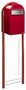 Brievenbus Bobi Grande B rood + statief round rood