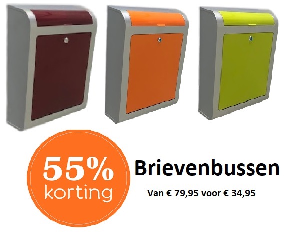 55% korting op brievenbussen Express Systems - Brievenbus Webshop