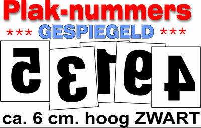 Telemacos Hertellen Joseph Banks Huisnummer Stickers Zwart - Brievenbus Webshop