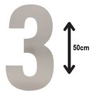 Groot-huisnummer:-3-(50cm)-RVS-mat-geborsteld