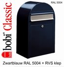Brievenbus-Bobi-Classic-zwartblauw-RAL-5004-met-RVS-Klep