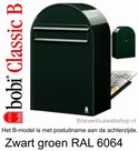 Brievenbus Bobi Classic B zwartgroen RAL 6064