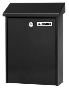 Brievenbus Auckland zwart RAL 9017 Brievenbus Auckland zwart RAL 9017