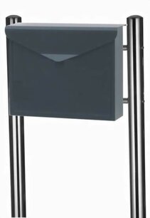 Envelop brievenbus antraciet + statief RVS  Envelop brievenbus antraciet + statief RVS