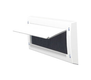 Goedkope brievenbusklep met tochtborstel wit  Goedkope brievenbusklep met tochtborstel wit
