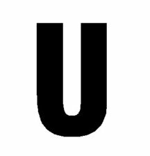 Plakletter zwart 6cm: U Plakletter zwart 6cm: U