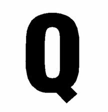 Plakletter zwart 6cm: Q Plakletter zwart 6cm: Q