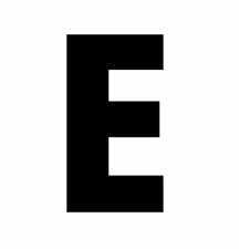 Plakletter zwart 6cm: E Plakletter zwart 6cm: E