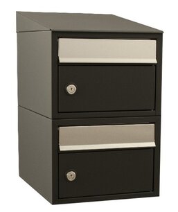 Brievenbussysteem 2 brievenbussen wandbevestiging zwart Brievenbussysteem 2 brievenbussen wandbevestiging zwart