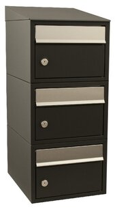 Brievenbussysteem 3 brievenbussen wandbevestiging zwart Brievenbussysteem 3 brievenbussen wandbevestiging zwart