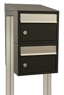 Brievenbussysteem 2 brievenbussen zwart incl. statief Brievenbussysteem 2 brievenbussen zwart incl. statief