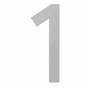 RVS huisnummer 1 (12cm)