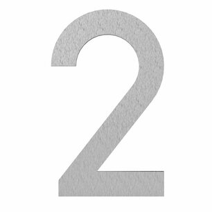 RVS huisnummer 2 (12cm)