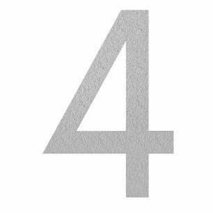 RVS huisnummer 4   (12cm)