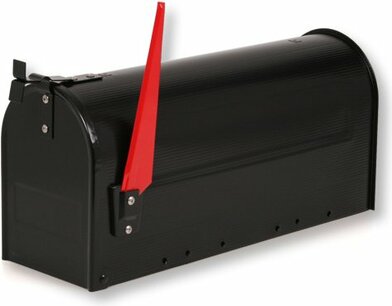 Amerikaanse brievenbus staal zwart Amerikaanse brievenbus staal zwart